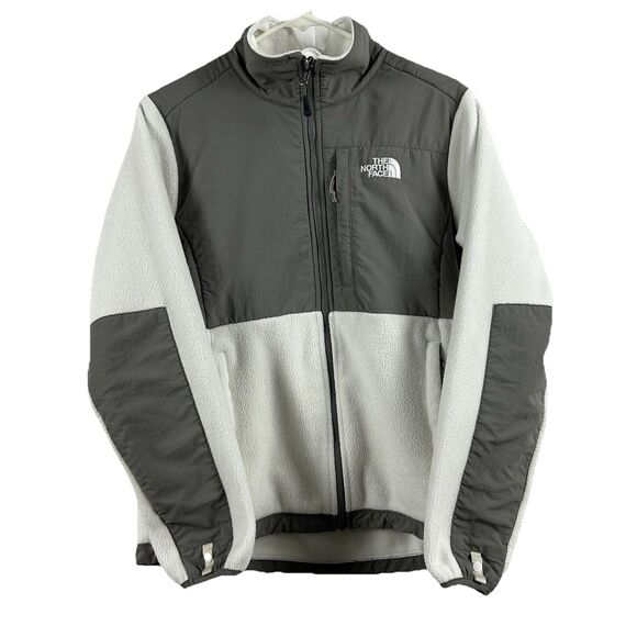 The North Face Jackets & Blazers - The North Face Jacket Womens Medium Off White Gray Denali Polartec Fleece Zip